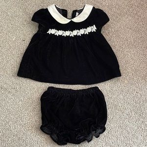♥️ Janie and Jack luxury baby girls super fancy velvet matching set